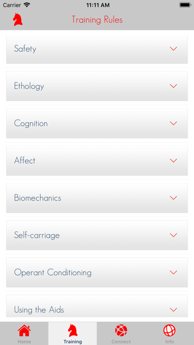 Horse Training App Screenshot
