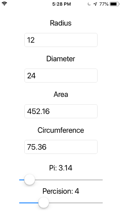 Screenshot #1 pour Circle Calc.