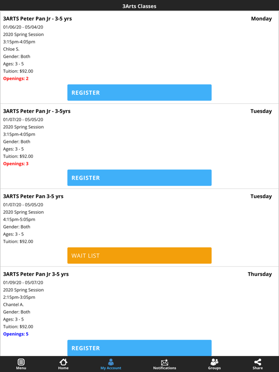 TADA Stages iPad screenshot 3 - Lifestyle app