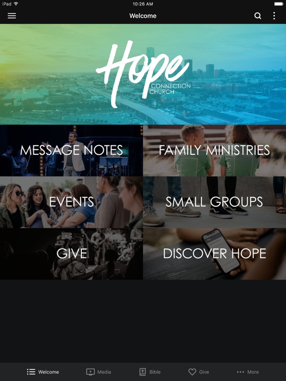 Hope Connection Church iPad screenshot 1 - Lifestyle app