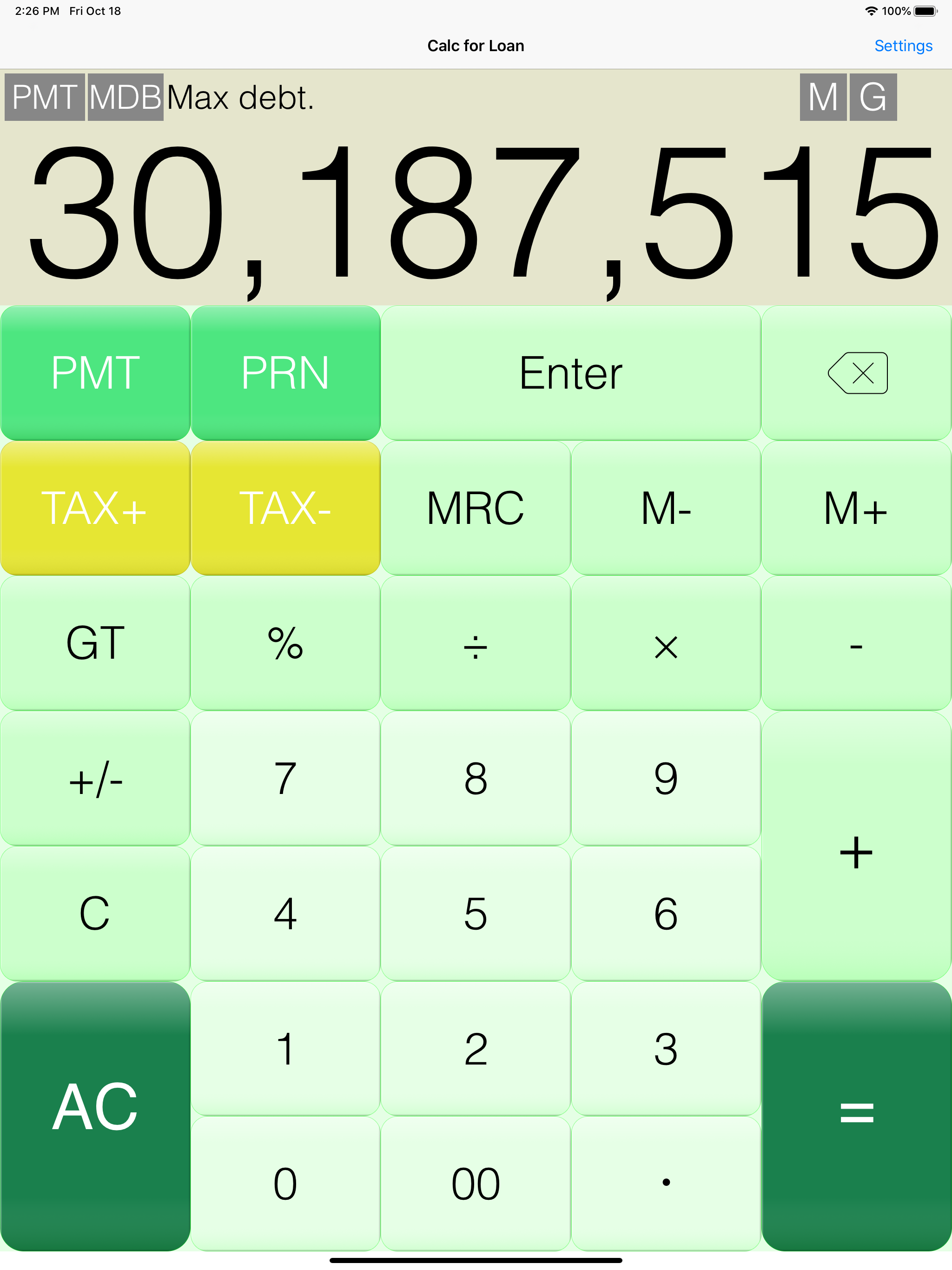 Calc for Loan