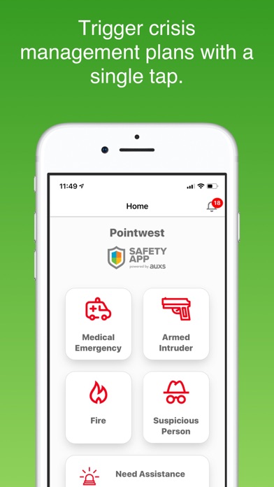 AUXS Safety App S1 Screenshot