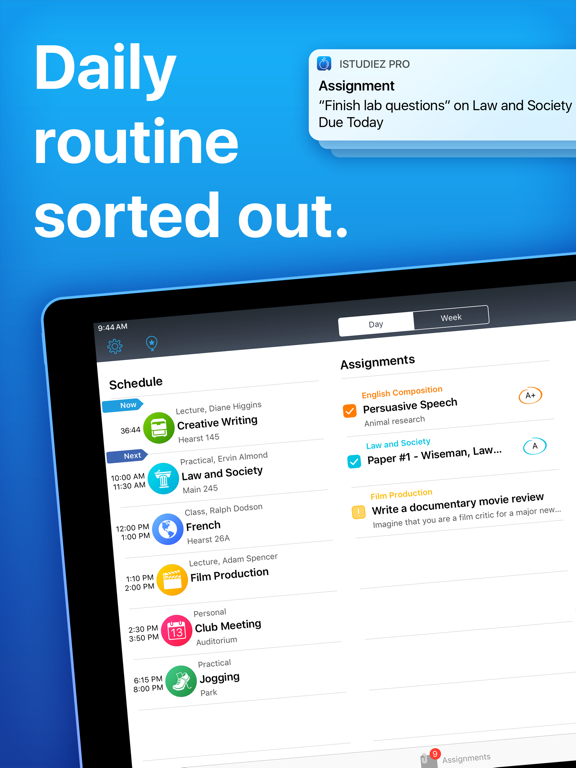 Screenshot #1 for iStudiez Pro Legendary Planner