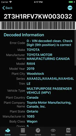Screenshot von OBD For Toyota auf dem iPhone 7