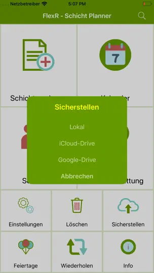 Screenshot von FlexR (Schicht Planer) auf dem iPhone 2