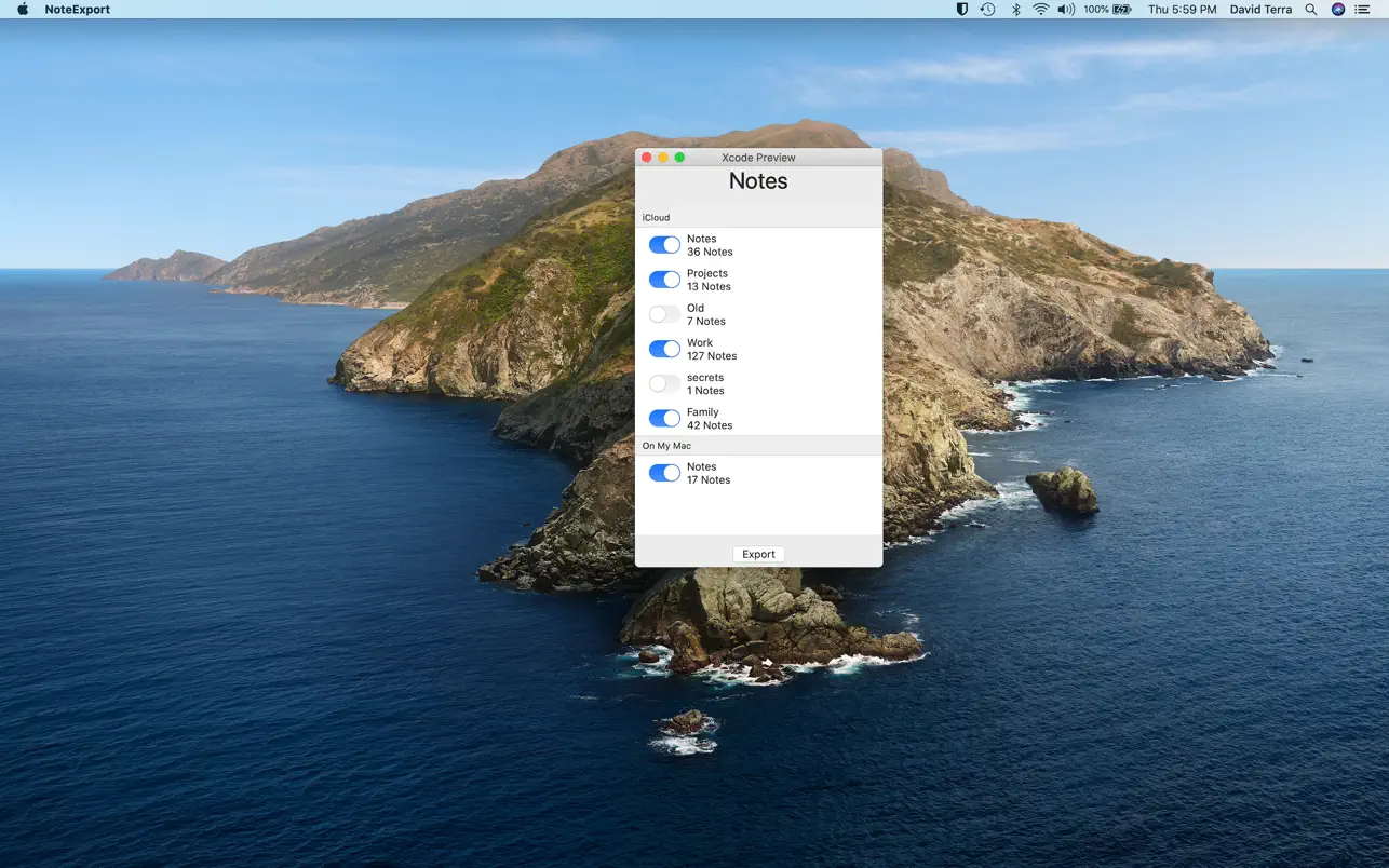 #1. Note Export (macOS) بواسطة: Avid Trader LLC