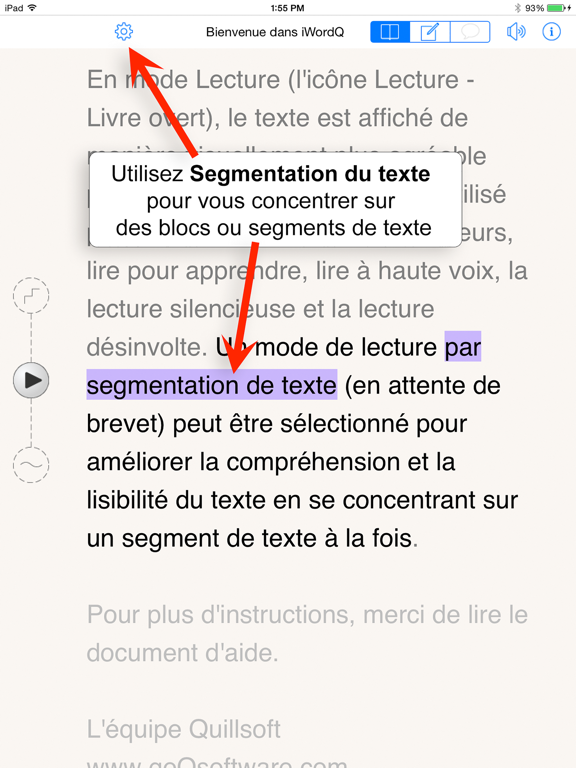 iWordQ Pro CF iPad screenshot