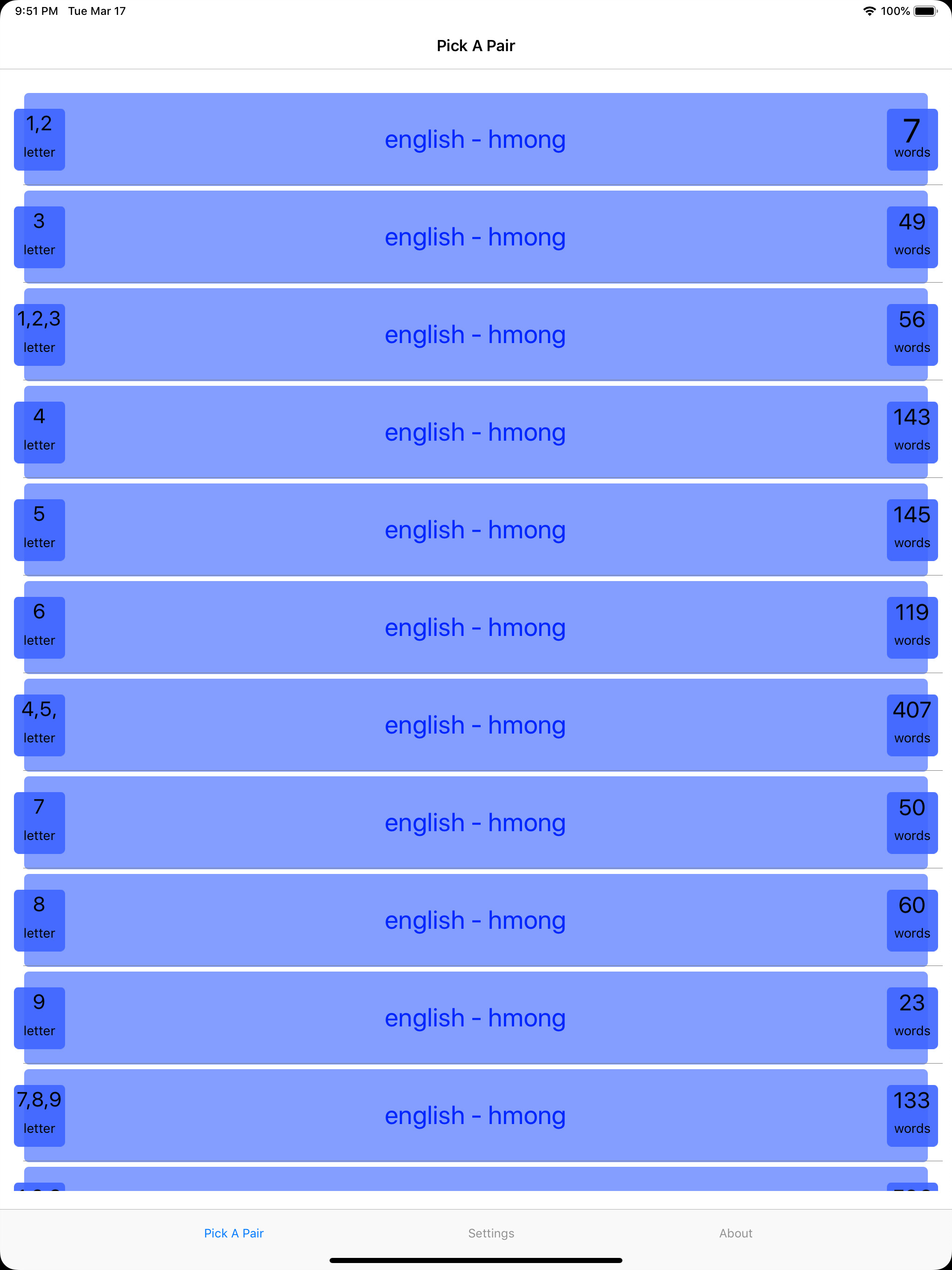PickAPair Hmong - English