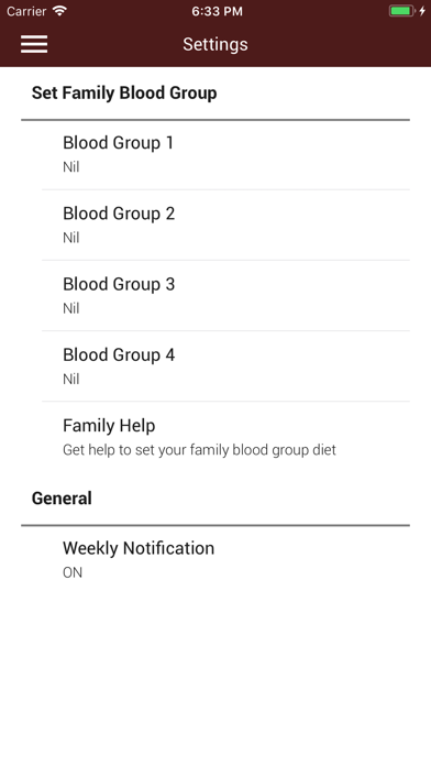 Diet Plan Of Blood Group Screenshot