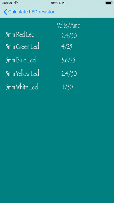 Screenshot #3 pour iLEDs Calculate