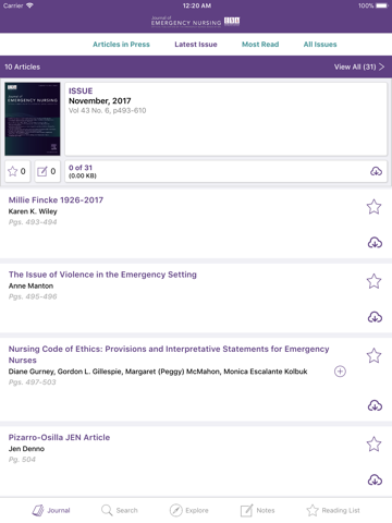 Journal of Emergency Nursing - náhled