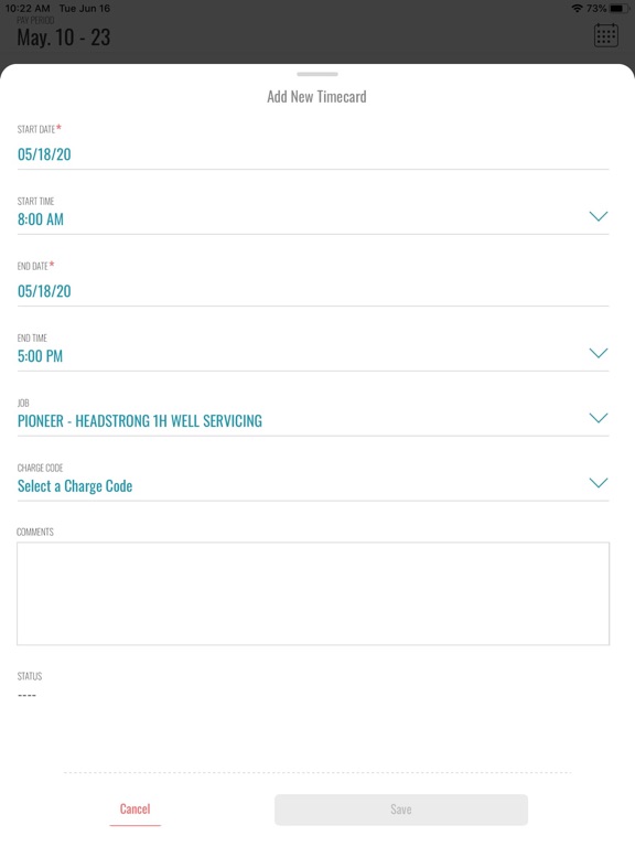 FX Timecards iPad screenshot 5 - Business app