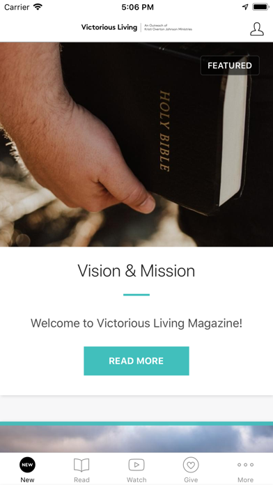 Victorious Living Magazine Screenshot