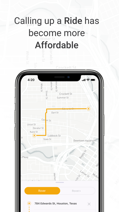 One Rover - Request a Ride iPhone screenshot 1 - Travel app