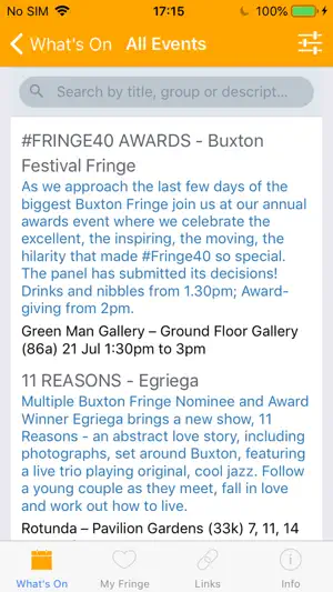 Buxton Fringe App screenshot 2