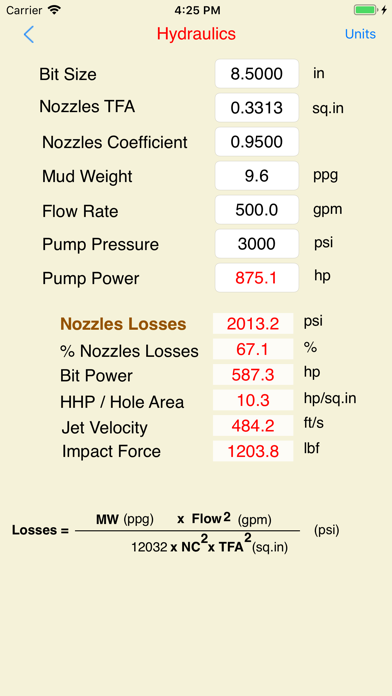 Drilling Hydraulics (Basic) Screenshot