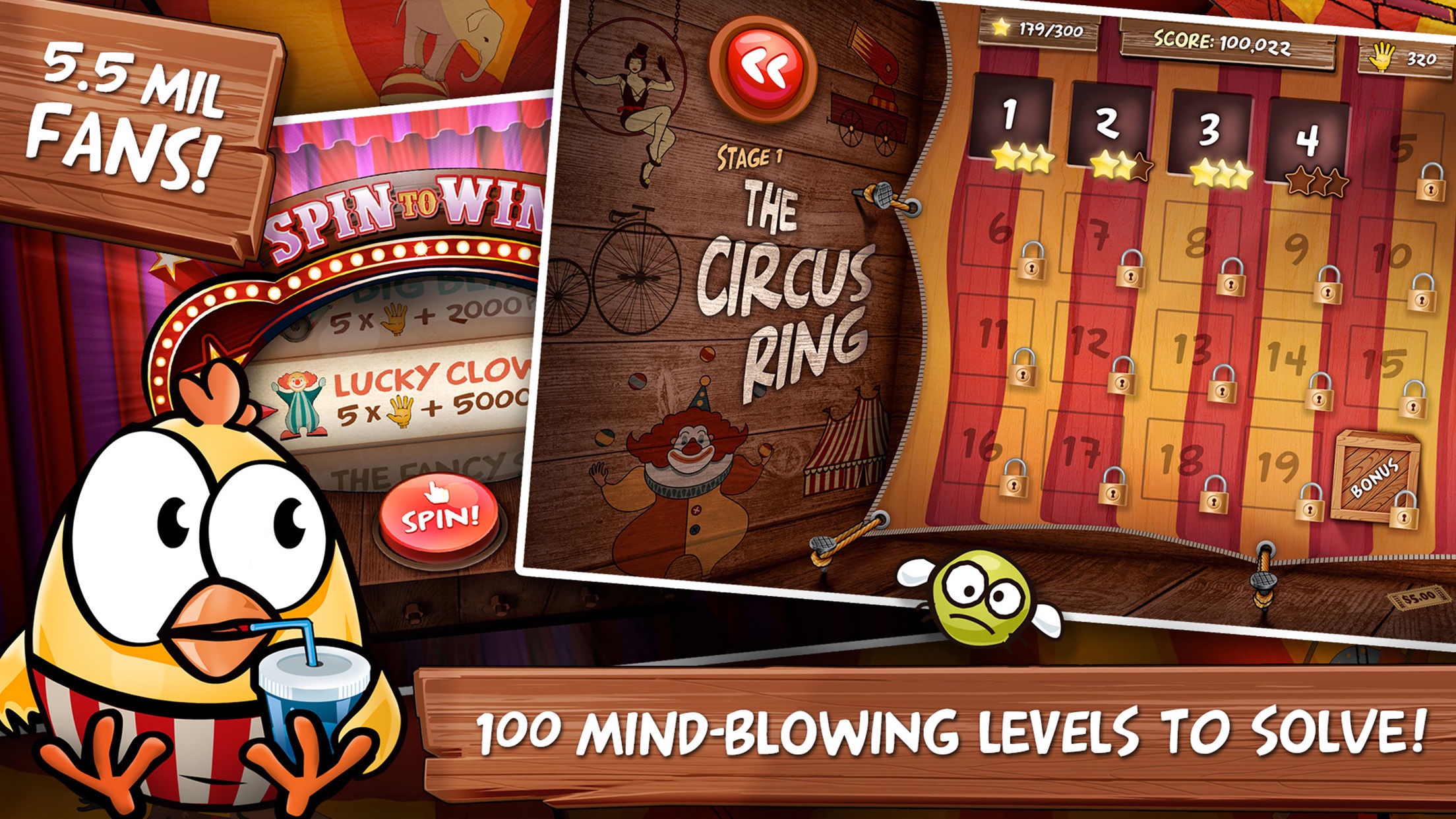 Screenshot do app Drop The Chicken 2 The Circus