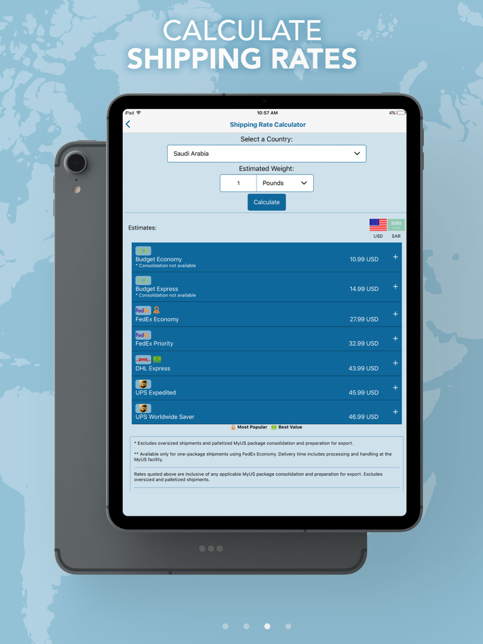 MyUS Global Shipping App