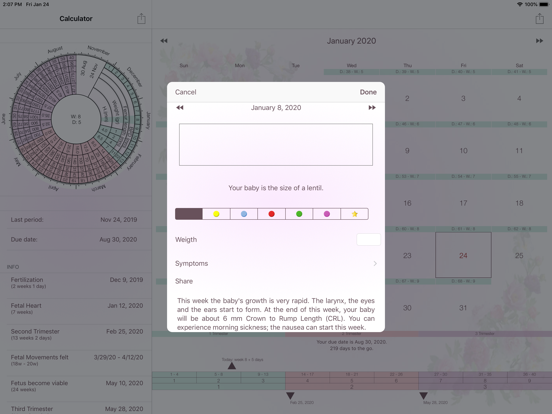 My Pregnancy Calendar iPad screenshot 6 - Health & Fitness app
