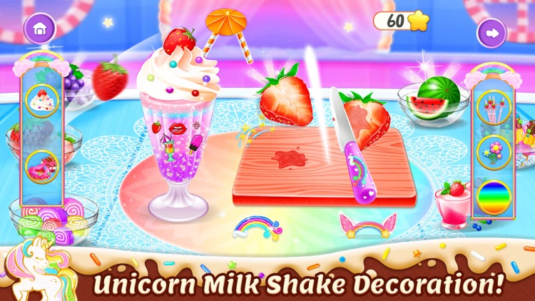 Unicorn Milkshake Dessert Game screenshot-4