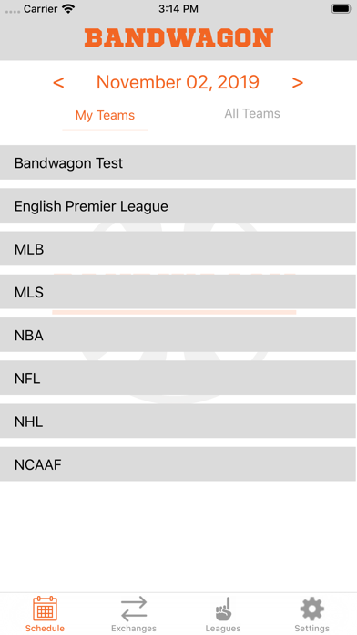 Bandwagon Fantasy Sports Screenshot