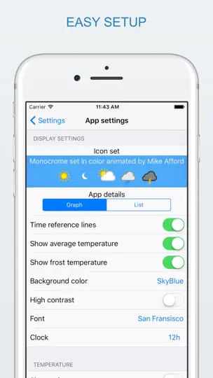 Скриншот Widget Weather на iPhone 5