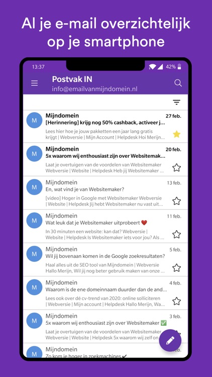 E-mail van Mijndomein