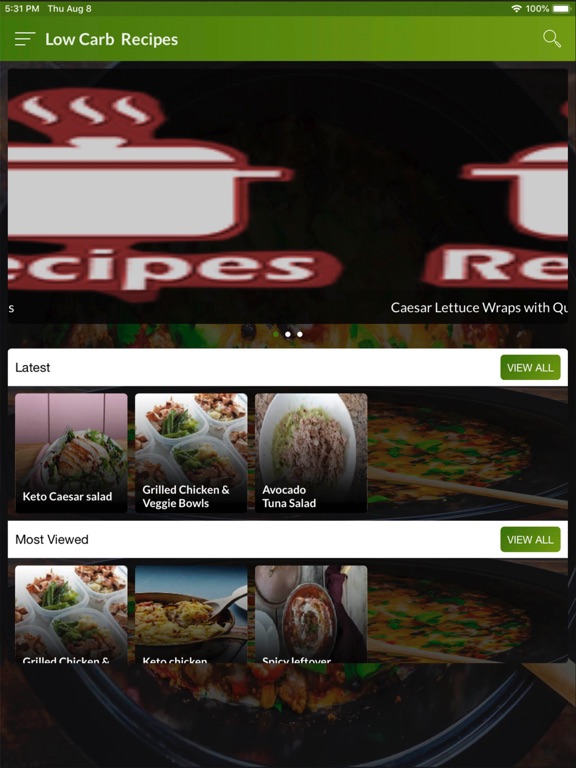 Screenshot #4 pour Low Carb Recipes - Meals