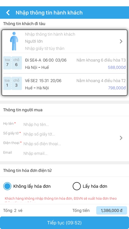 Vé tàu screenshot-4
