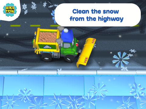 Street Snow Plow game for kids screenshot 2