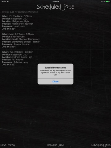 SubAlert for Frontline Ed iPad screenshot