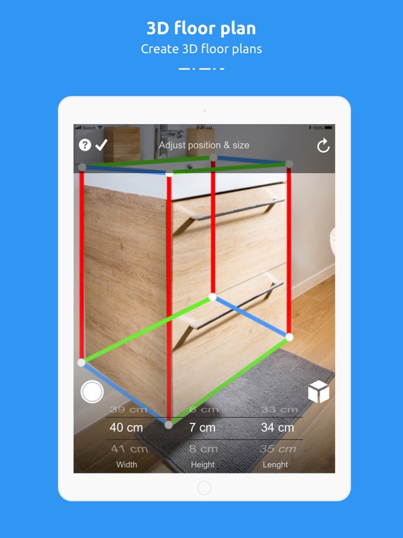 Measuring Tape App with Camera iPad screenshot 5 - Utilities app