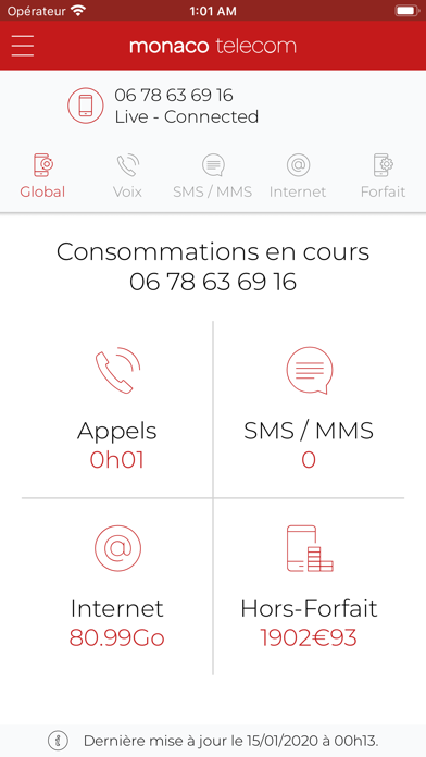 Monaco Telecom Screenshot