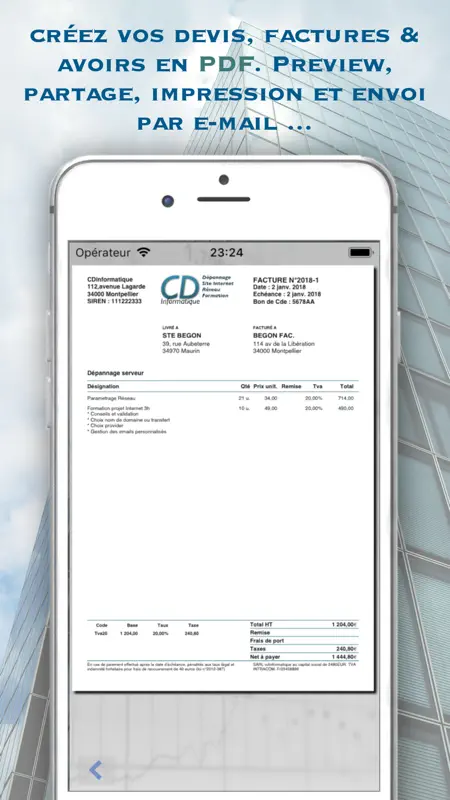 Devis et Factures Dux-facti screenshot 2 of 4