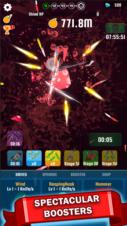 #3. Idle Knife: Slash The Fruits (iOS) Podle: vmoga