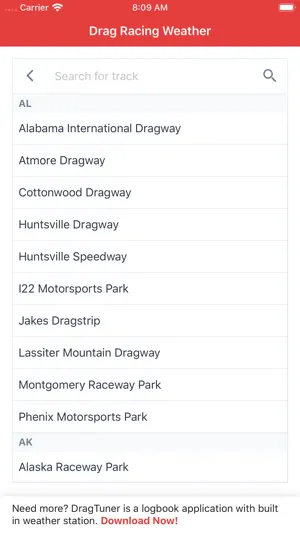 Drag Racing Weather Station screenshot 2