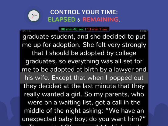 Teleprompter Easy Prof Hornet iPad app afbeelding 4