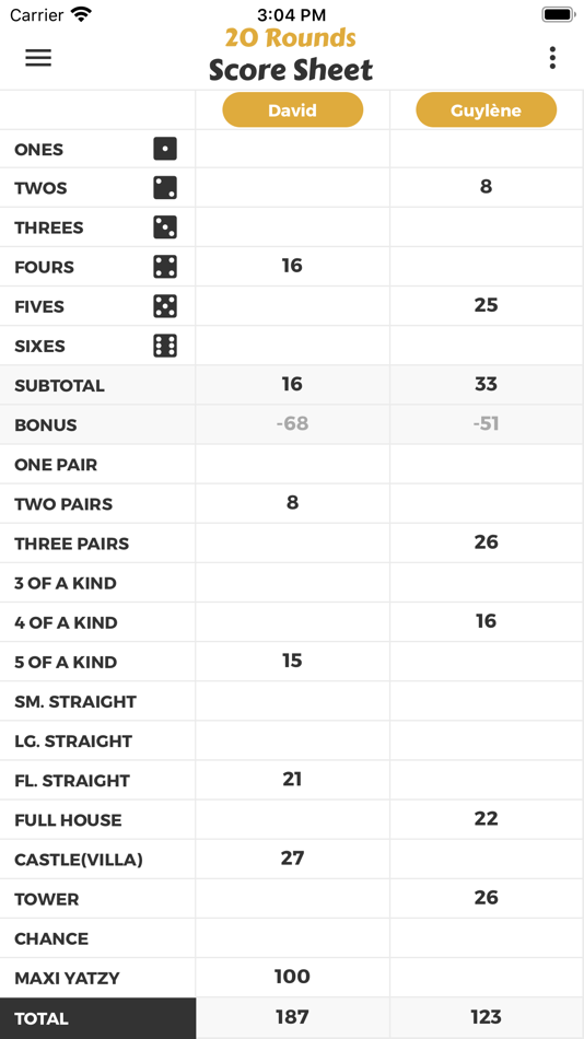 #1. 20 Rounds Score Sheet (iOS) By: David Colin