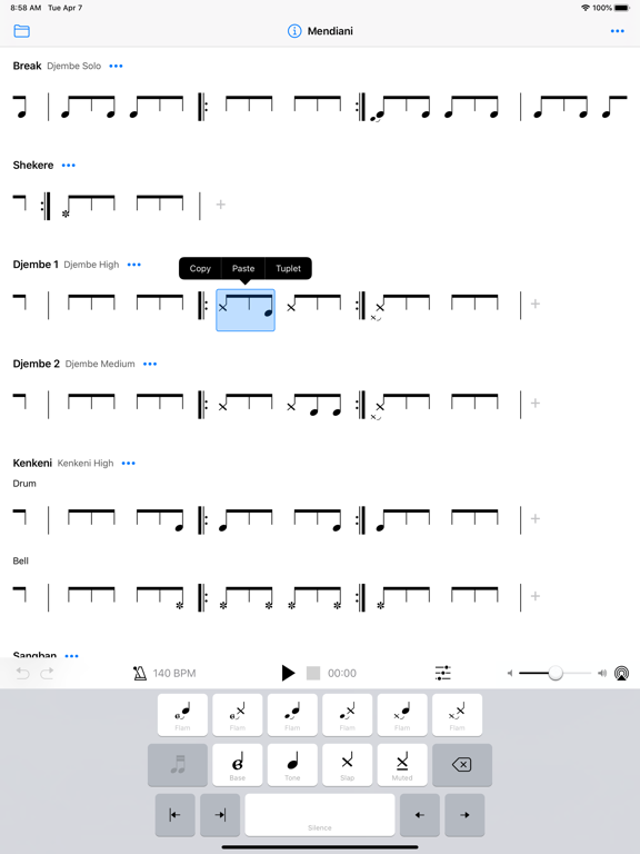 DjembeTime iPad screenshot 4 - Music app