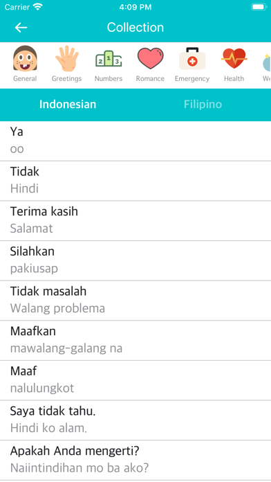 Screenshot #1 pour Indonesian Filipino Dictionary