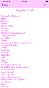Simple Meal Planner screenshot