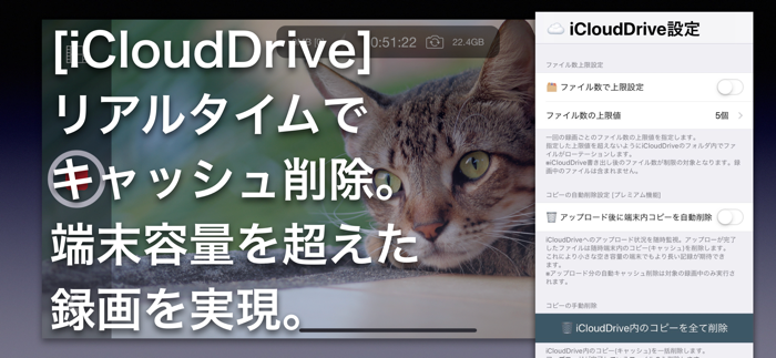 無限カメラ 超長時間ビデオを録画