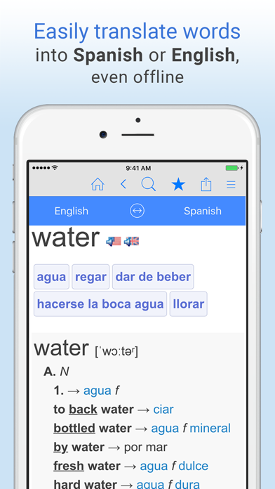 Screenshot #1 pour English-Spanish Dictionary.