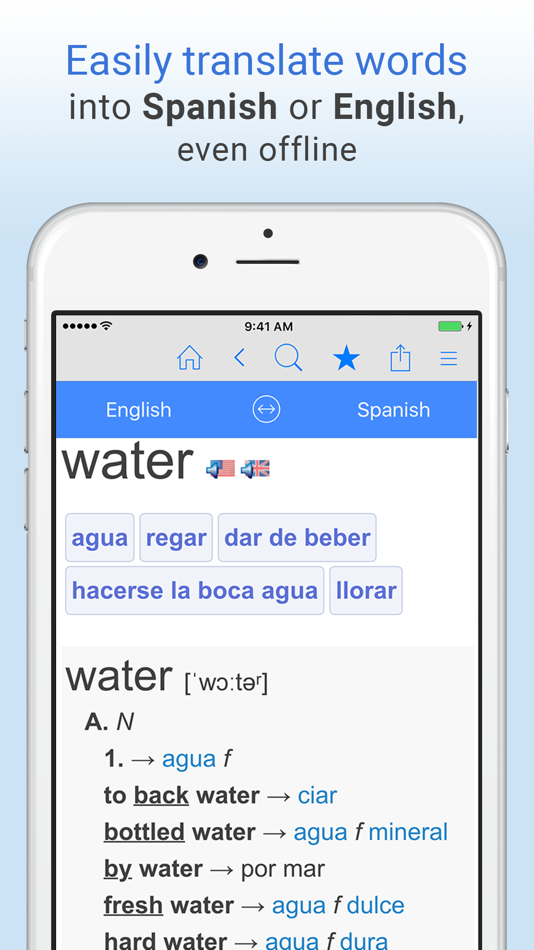#1. English-Spanish Dictionary. (iOS) 由: Farlex, Inc.