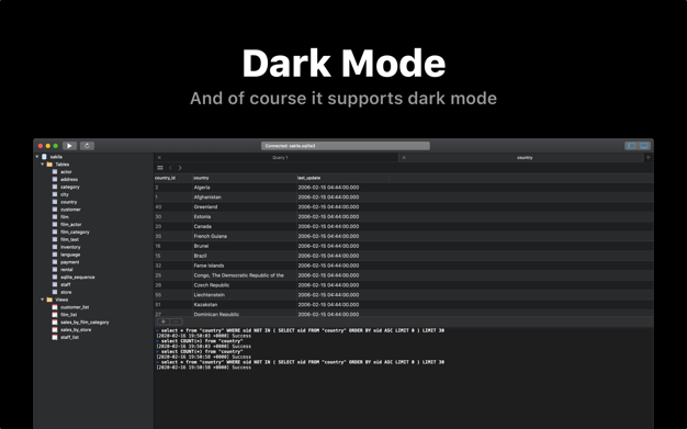 dbHarbor: SQLite app screenshot