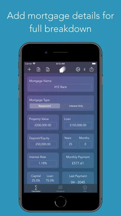 Easy Mortgage Calculator iPhone Ekran Görüntüsü 1