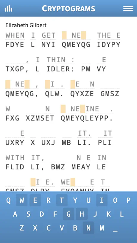 Cryptogram · Cryptoquote Game