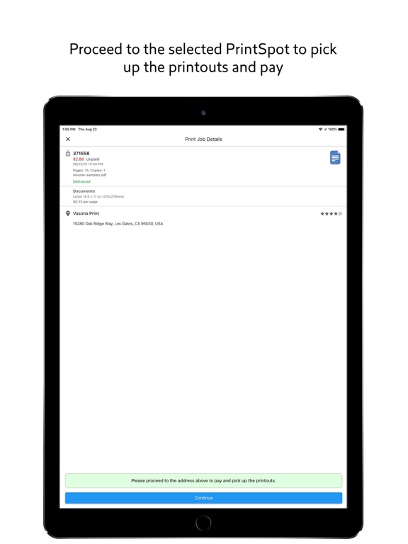 TeamPrinter iPad screenshot 4 - Productivity app
