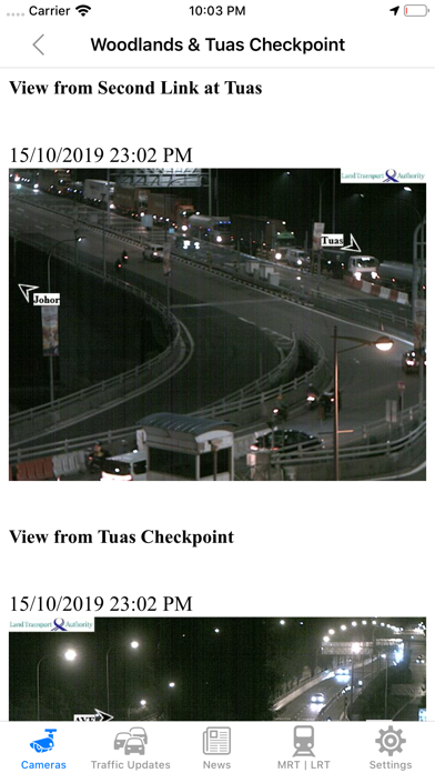 SG Traffic Cameras & Updates screenshot 2