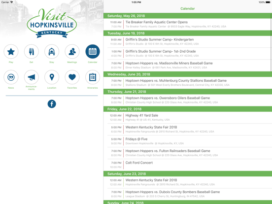 Visit Hopkinsville iPad screenshot 5 - Travel app